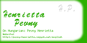 henrietta pevny business card